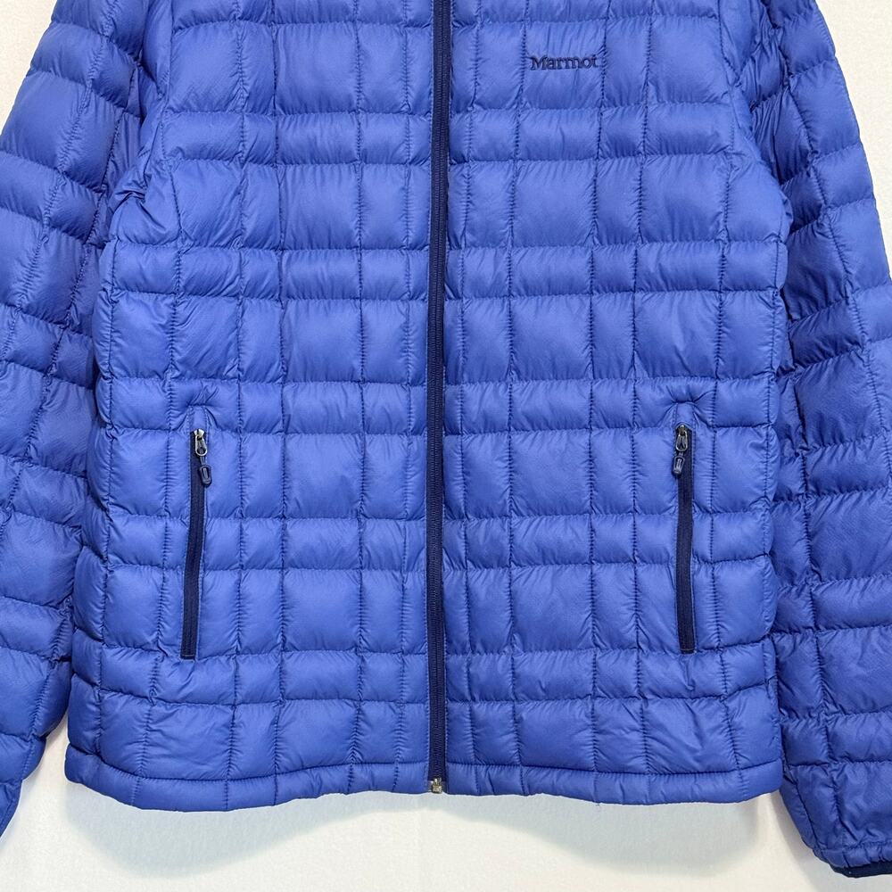 Marmot Featherless Jacket Packable Blue Mens Large Regular Fit Zip Pockets - Picture 3 of 13